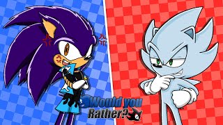 The Cyan Colored Hedgehog Returns! Chris Vs Nazo Would You Rather! Part 1