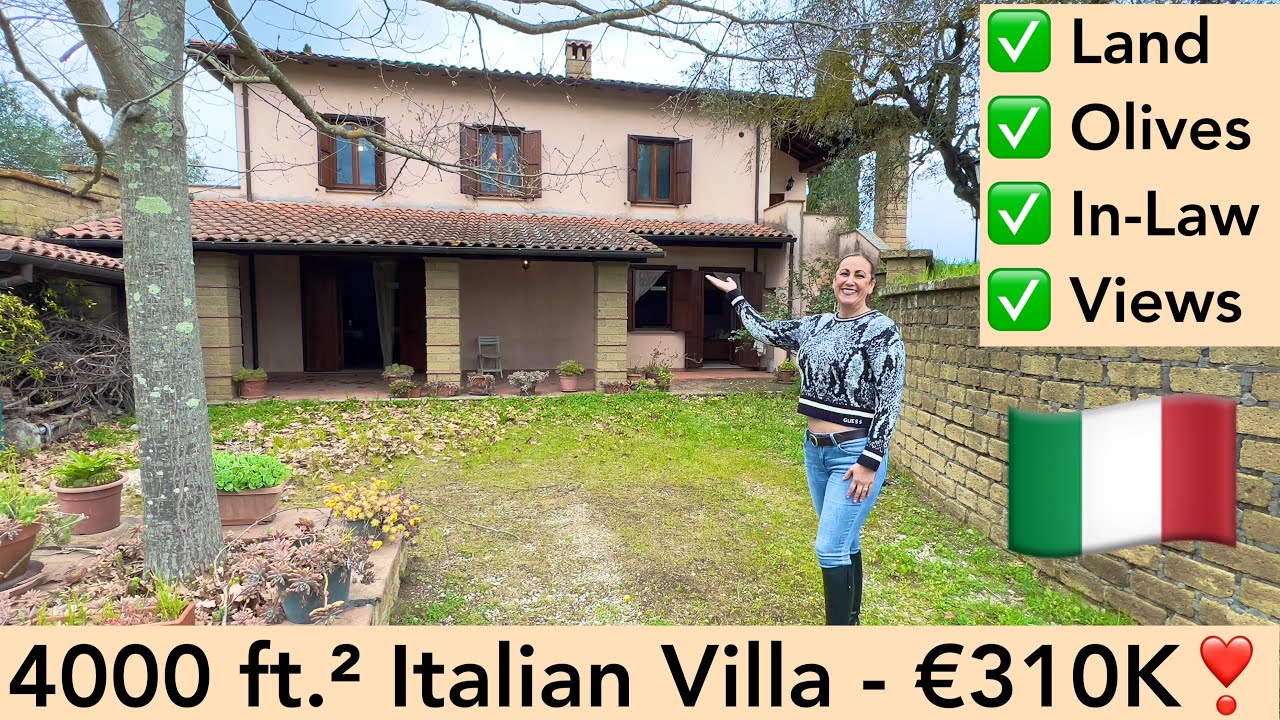 🇮🇹🏡 Spacious Countryside Villa Near Orvieto & Viterbo 🏡🌿 | 5 Beds, 4 Baths, 2.2 Acres | €300K❣️