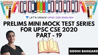 L19: Prelims Mini Mock Test Series for UPSC 2020 Part - 19 | UPSC CSE/IAS 2020 | Siddhi Bangard screenshot 5