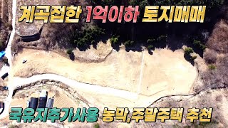청운면 계곡접한 1억이하토지매매/국유지추가 사용가능/평수다양  양평전원주택 양평토지 전문 부동산 입니다.