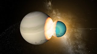 Saturn collision with Uranus! (Universe Sandbox 2)