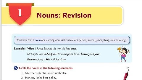 Nouns: Revision | Ch-01 | Class-04 | Collins English grammar and composition book