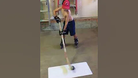 learn to stick handle with Elliot