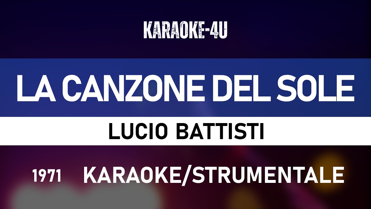 la canzone del sole testo pdf