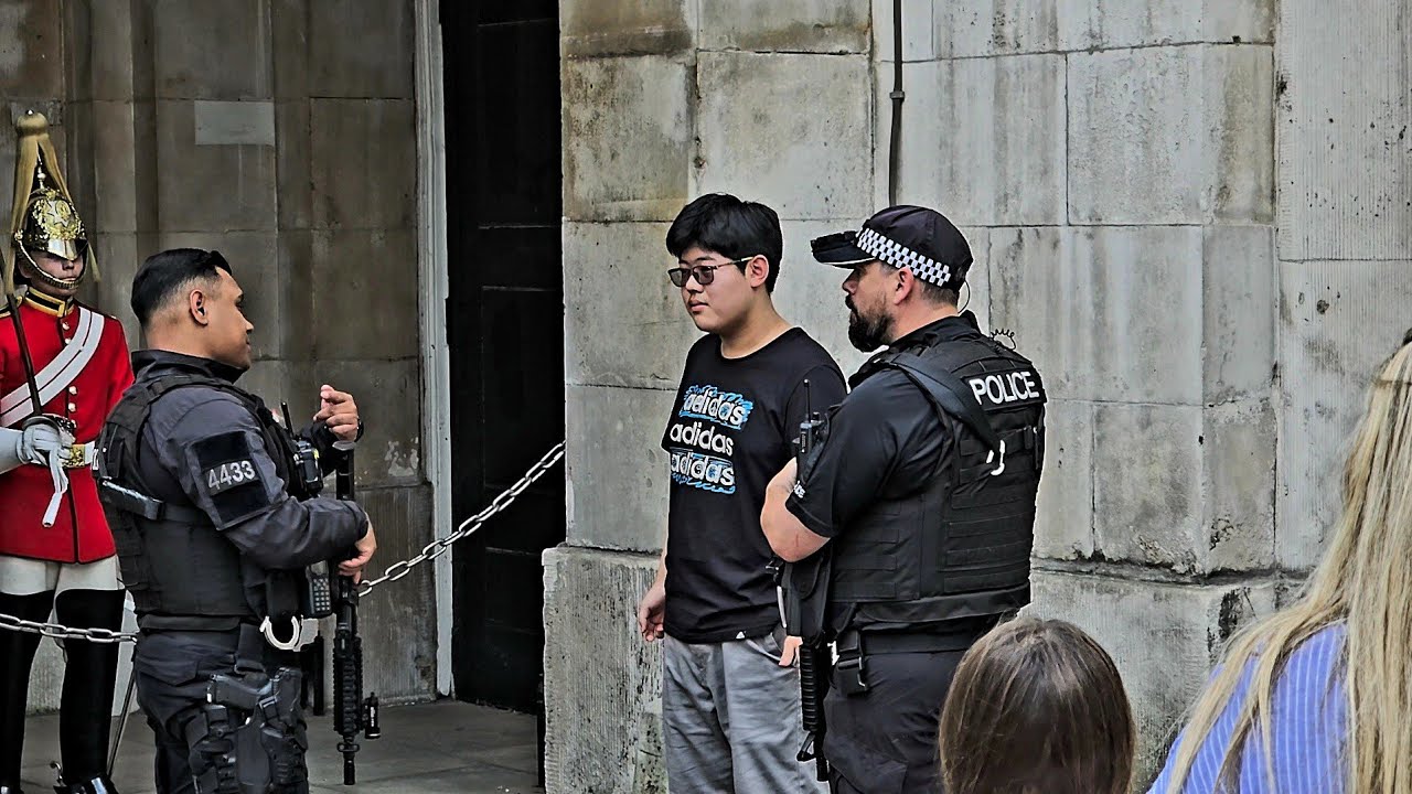 Suspicious Tourist Attracts Attention of the Armed Police Officers and this Happens at Horse Guards