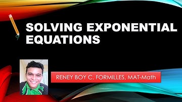 Solving Exponential Equation - Teacher Ren TV