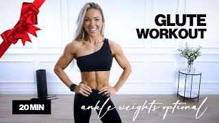 20 Minute Glute Workout With Ankle Weights Optional Knee Friendly