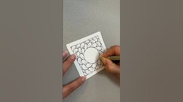 Classic Zentangle Tile #zentangle #classic