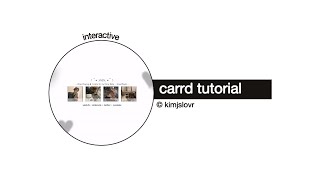 cute & simple interactive carrd tutorial #6 — © kimjslovr [NON-PRO] Update