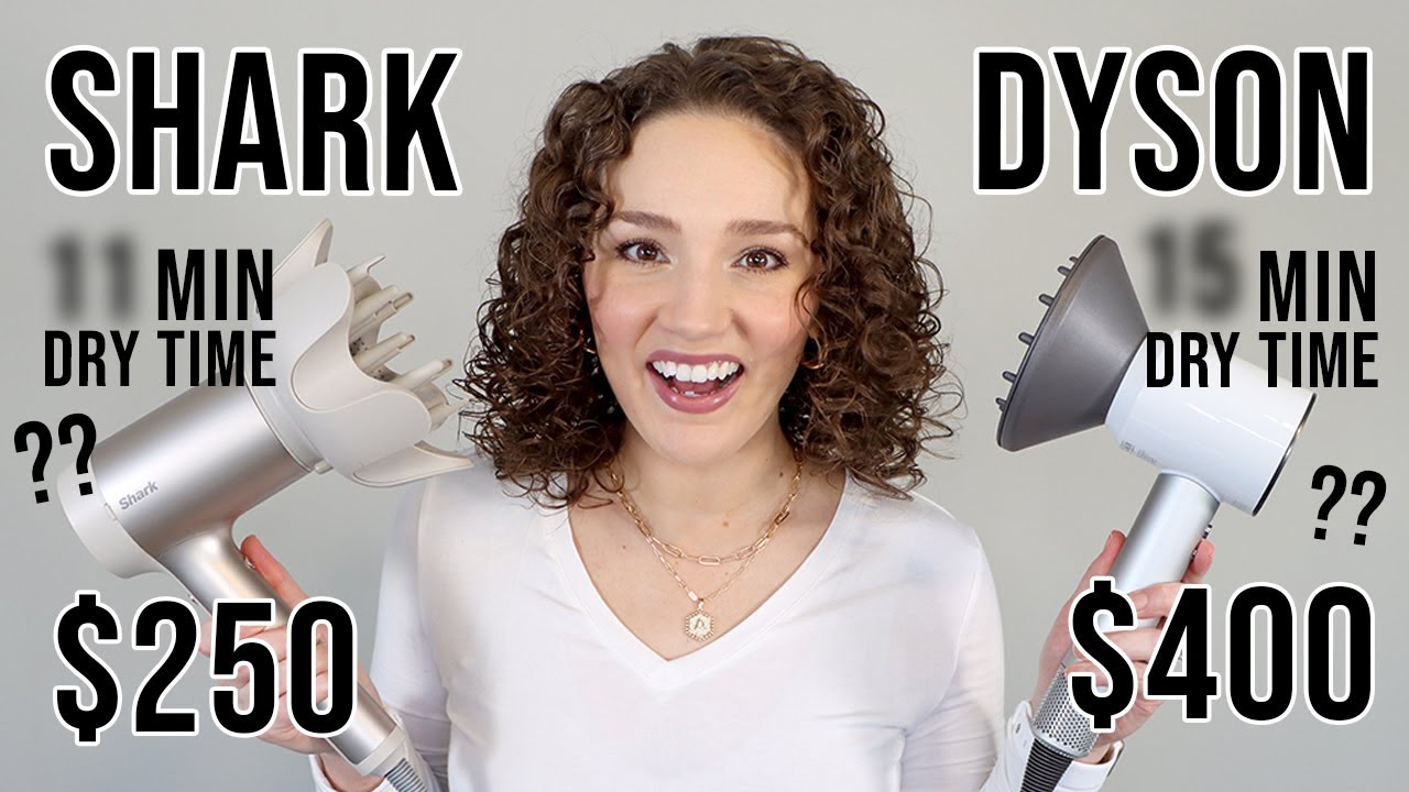Shark HyperAir vs. Dyson Hair Dryer Compared, Testing Dry Time, Diffusers,  Results - YouTube