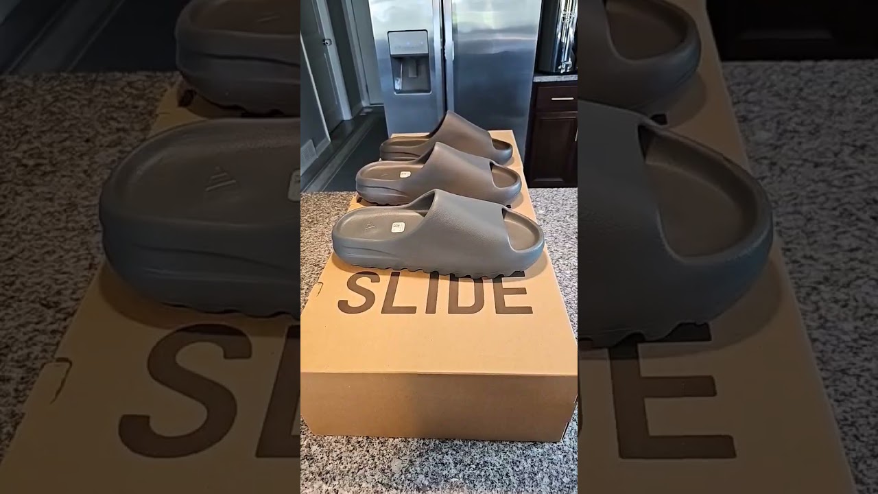 🔥 yeezy slides color comparison. onyx, slate grey, slate marine.