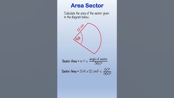 Area of a sector #circle #radius #sector #arc #area of sector