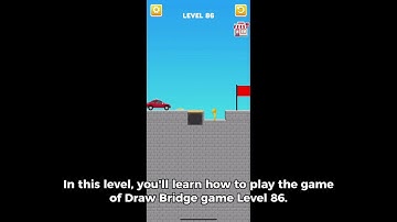 Draw Bridge Puzzle game play level 86🚘