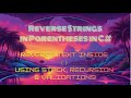 Reverse Strings in Parentheses in C# — Reverse Text Inside ( ) Using Stack, Recursion & Validations!