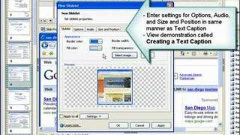 Inserting a rollover slidelet