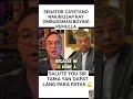 TAMA YAN DAPAT LANG PARA PATAS SALUTE YOU SIR #impeachment #senatorcayetano #shorts