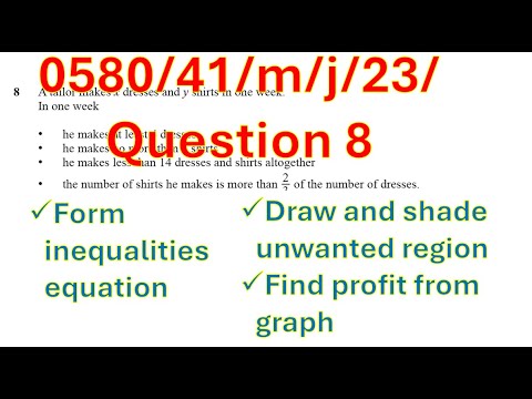 0580/41/m/j/23, question 8 - YouTube