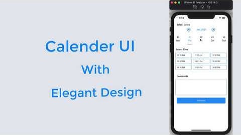 Xamarin Forms Calendar UI