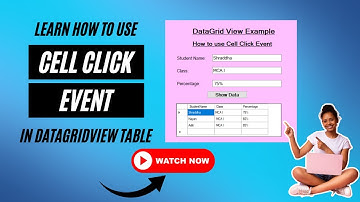 Learn how to use CELL CLICK EVENT in DATAGRIDVIEW TABLE in just 7 minutes😱|| Step by step tutorial✅️