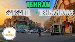 Exploring Tehran by Car: Drive from Downtown to East Tehran🚙🚘 – March 2025🚗
