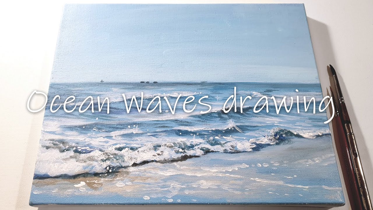 How to Draw Waves Step by Step - YouTube