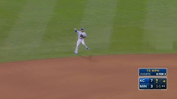 KC@MIN: Escobar makes great stop to throw out Plouffe