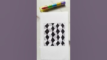 Mind-Blowing Cube Illusion Tutorial in 20 Seconds! #shorts #craft #art #trending #satisfying