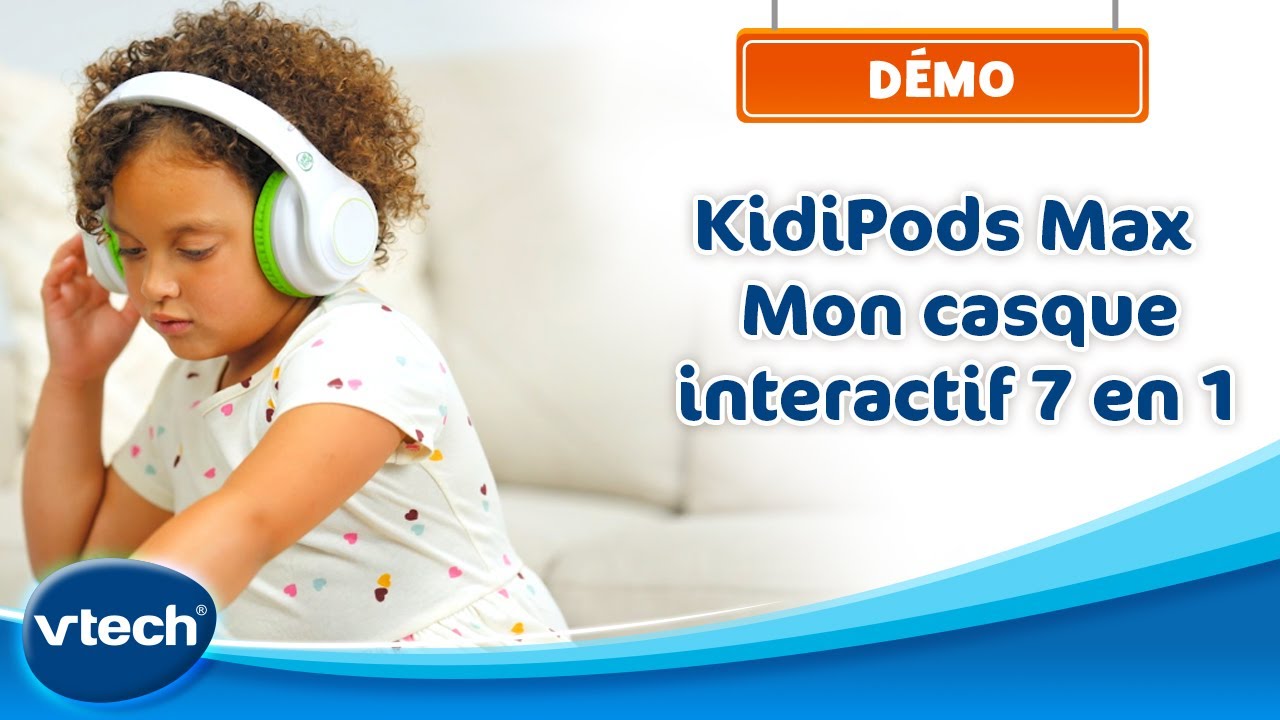 KidiPods Max, Mon casque interactif 7 en 1 - Casque audio pour enfant, 4 -  12 ans | VTech - YouTube