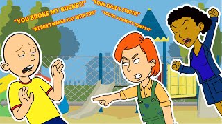 Leo and Clementine Yell At Caillou At Park And Get Grounded!