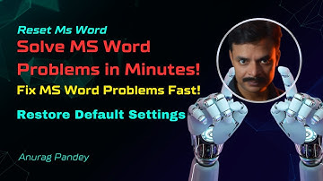 Reset MS Word Settings in Laptop (Fix Problems in Minutes!)