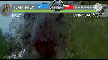 T-REX VS SPINOSAURUS With Healthbars