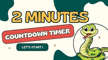 SNAKE COUNTDOWN ! 2:00 🐍 Snake timer from 2 minutes to zero in minutes and seconds / 120"