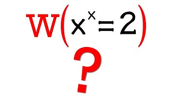 Solving x^x=2 (Lambert W function)