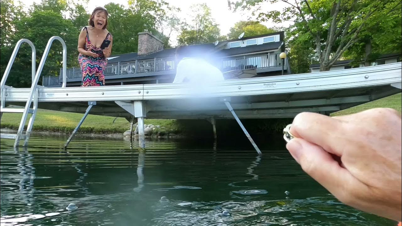 Custom double gold ring lost in private swimming pond Hockley Valley, Mono, Dufferin County, ON