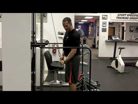 One handed reverse grip tricep extension