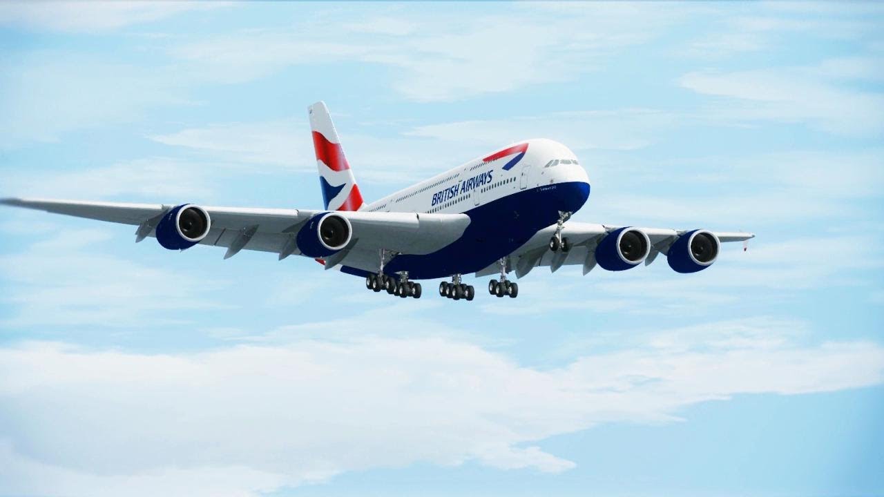 FSX British Airways A380 Landing ( HD ) - YouTube