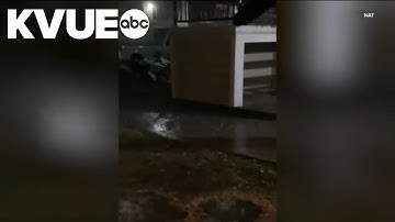 Hail spotted in parts of Austin during storm