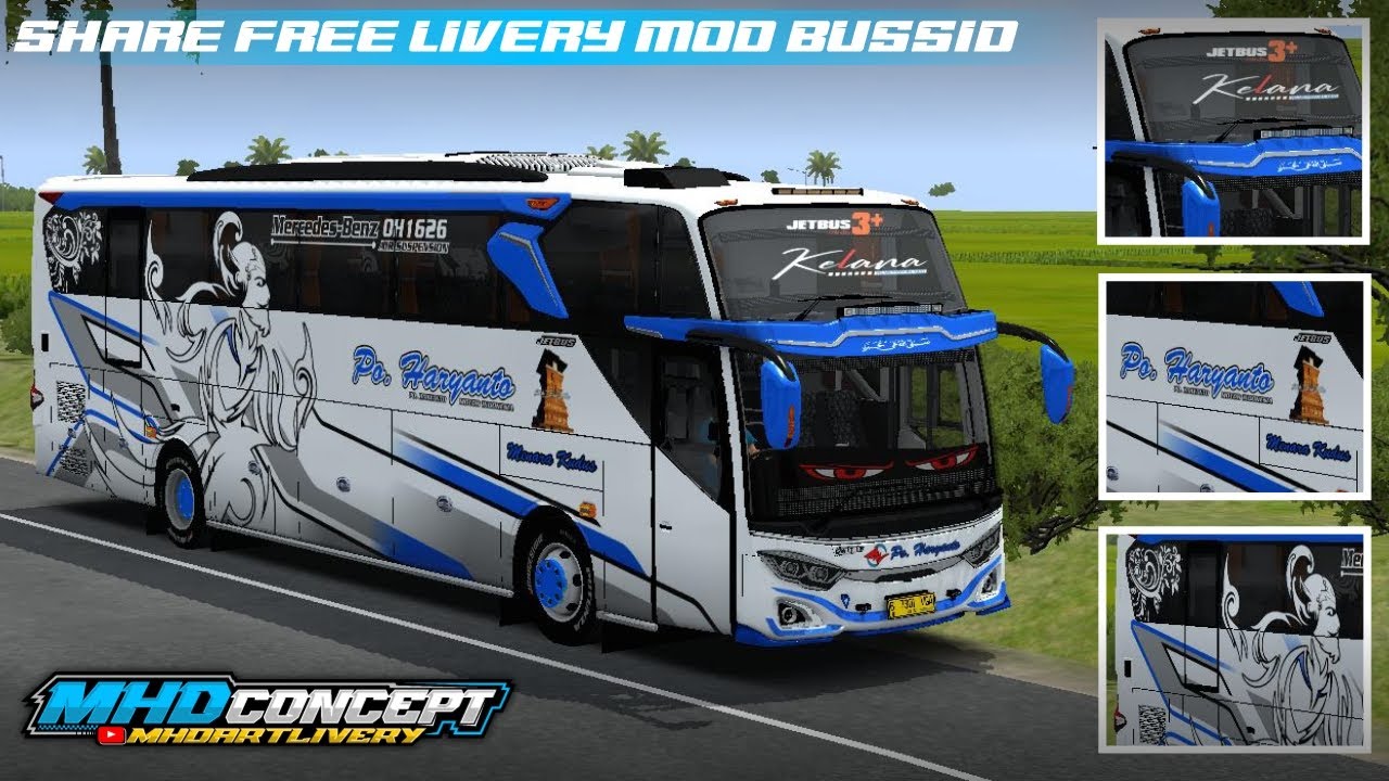 SHARE LIVERY BUS PO. HARYANTO KELANA MOD JB3 MN : Adfariz. Bussid