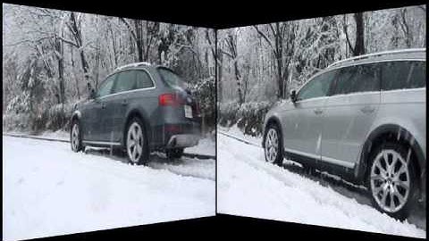 vw passatt alltrak vs audi a4 allroad　Snow
