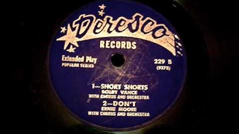 Bobby Vance - Short Shorts 78 rpm!