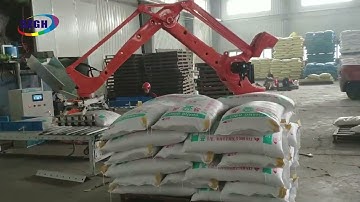 Shenzhen Guan Hong automatic palletizing robot palletizing fertilizer
