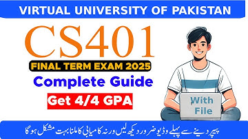 CS401 Final Term Preparation 2025 | With Files by The Merciful Academy