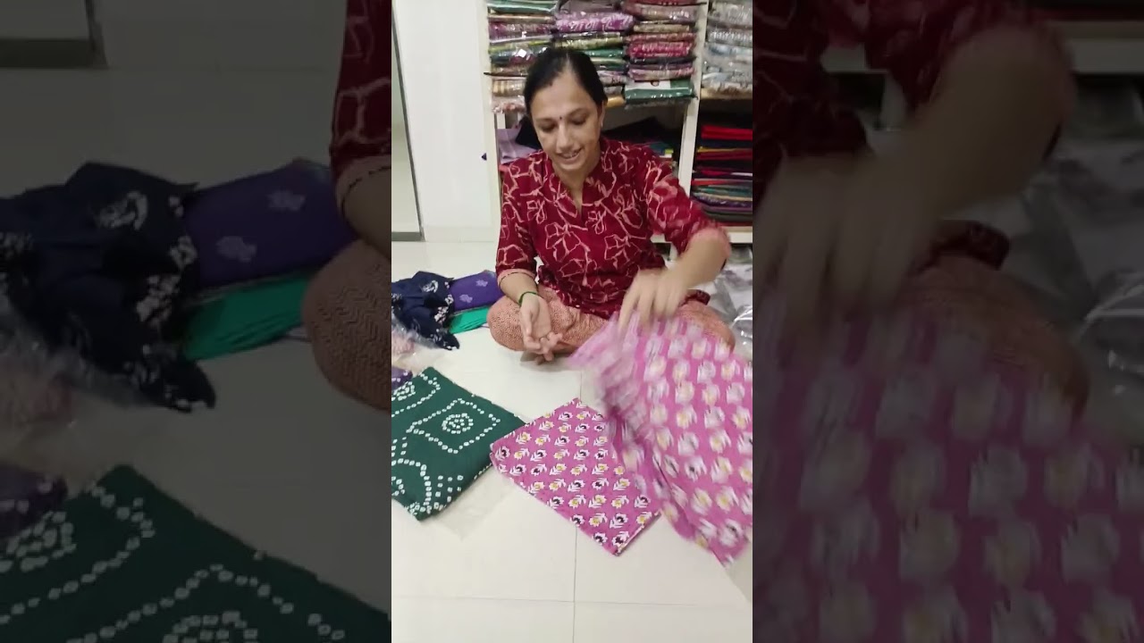 બાંધણી ના ડ્રેસ તથા મયુર ના ટૂકડા માં નવું કલેક્શન આવી ગયું છે.|| 8320223128 || all India delivery 