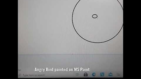 Drawing Angry bird on MS Paint