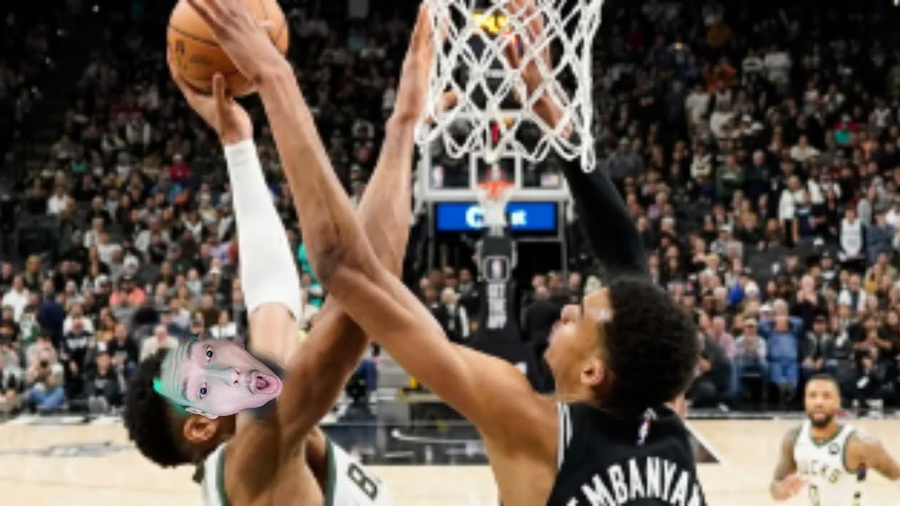 WEMBY BLOCKS GIANNIS - YouTube