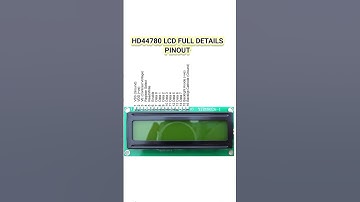 HD44780 LCD FULL DETAILS PINOUT l HD44780 lcd ke connections details l HD44780 pinout
