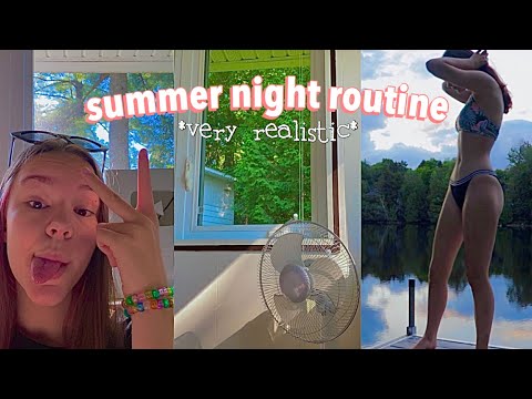 my realistic summer night routine (hair care + skin care routine)