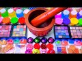 Satisfying Video Making Glossy Slime Mixing Makeup Cosmetics ASMR Slime Relax