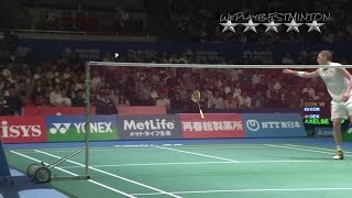 Viktor Axelsen Trying to be Lin Dan • Throwing Racquet • Yonex Japan Open 2016 QF