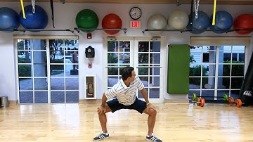 sumo squat with twist